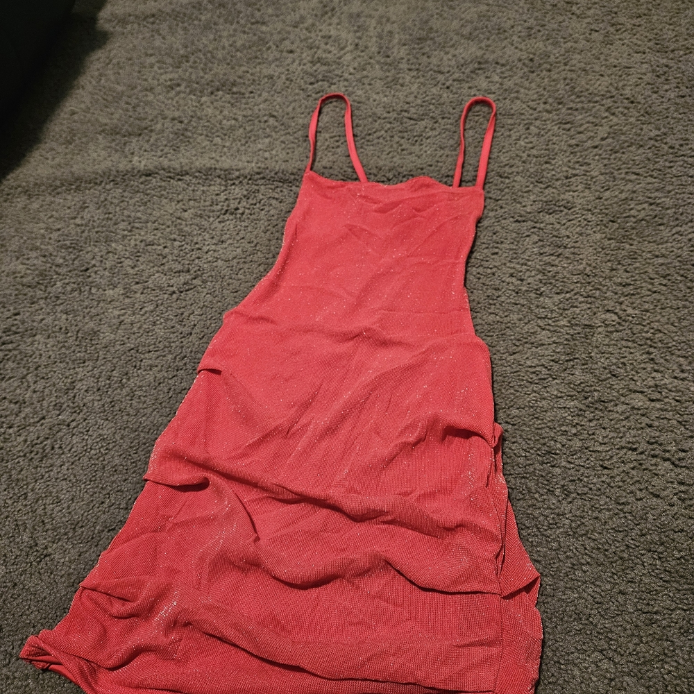 Shein Hot Pink Backless String Dress